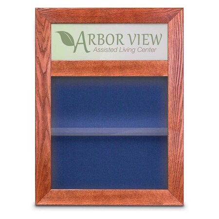 United Visual Products Outdoor Enclosed Combo Board, 48"x36", Gold Frame/Black & Surf UVCB4836ODG-BLACK-SURF
